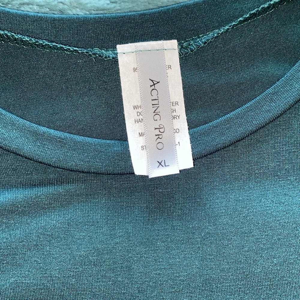 Acting Pro green maxi dress XL NWOT